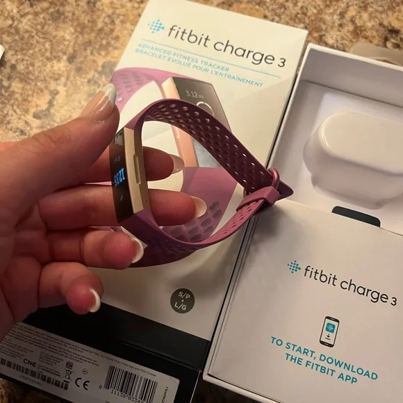 Fitbit Charge 3 with Purple Band - Picture 3 of 4